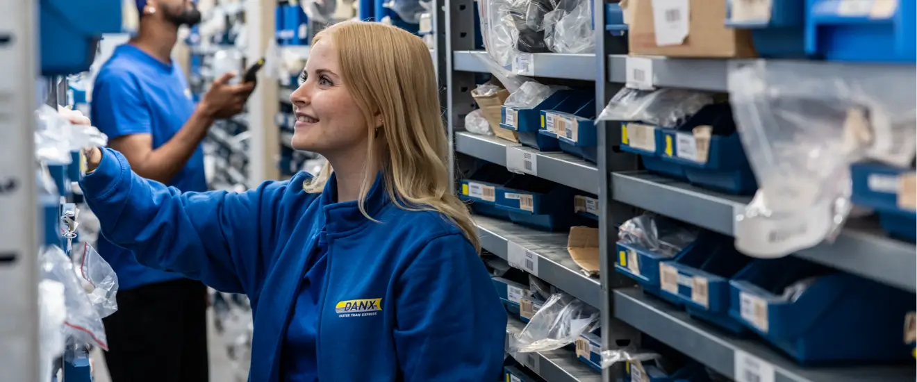 female worker fulfilling order