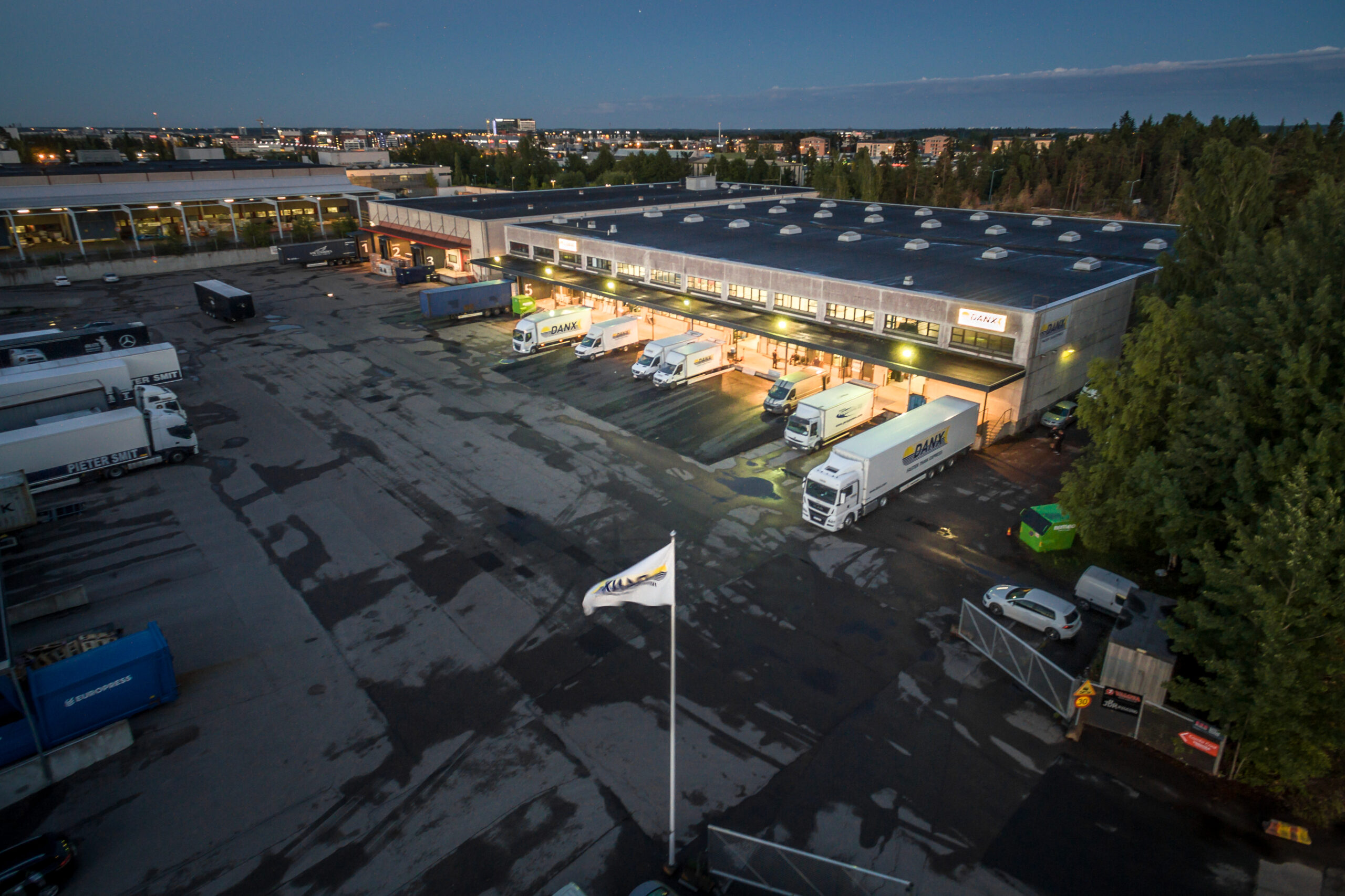 Vantaa DANX hub at night